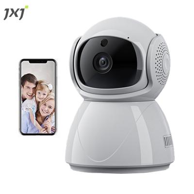 China Older NIGHT VISION JXJ Shenzhen Manufacturer CCTV Skin Webcam Babycam Monitor Remote Powered Panorama Snowman Design Baby IP Camera for sale