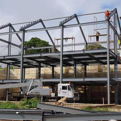 China Structural Roofing Multi Storey Prefab Steel Structure Building Hotel School Office Shopping Mall Construction for sale