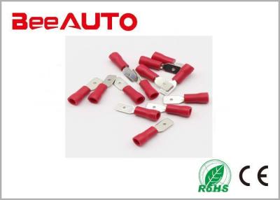 China Male Spade Insulated Electrical Crimp Connector Terminal Red Mdd 1.25-250 for sale