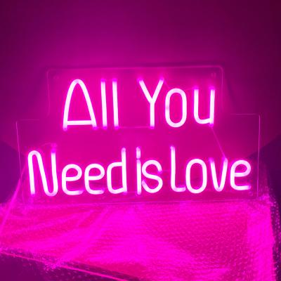 China Buildings All You Need Is LOVE Porcelain Personalized Home Decor Neon Sign for sale