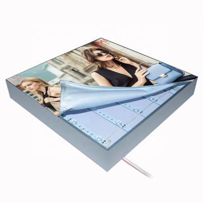 China Indoor single side extrusion cable face lightbox extrusion tesion advertising light box for sale