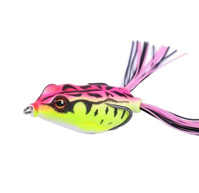 China Durable High Quality Artificial Soft Fishing Frog Lure Floating Swimming Bait With Hooks for sale