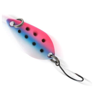 China Wholesale Durable 2.5g/3.5g/5g Copper Spoon Bait Metal Spinner Lure Set For Bass With Single Hook for sale