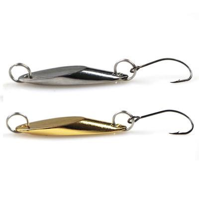 China Competitive Deadly Gold Plated Lures Durable Hot Selling TPR Sequin Bait Fishing Spoon Float Tail Metal Material for sale