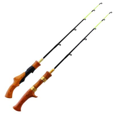 China Portable 62cm Carbon Fiber River Shrimp Carp Fishing Pole Mini Telescopic Ice Fishing Rod for sale