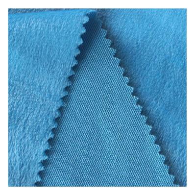 China Wicking solid color 100% polyester velboa fabric crystal minky plush fabric for making baby blanket for sale