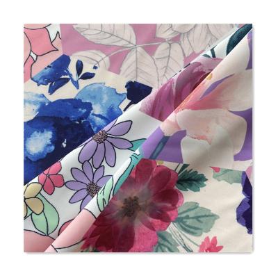 China Stretch Polyester Fabric Spandex Artificial Flower Soft Fabric Custom Roll for sale