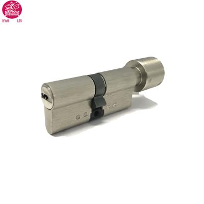 China European Door Lock Home Security Door Lock Cylinder Core Lock Brass And Nickel With Custom Logo Key for sale