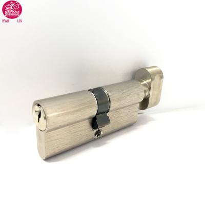 China Wah Lin Brass Cylinder Lock With Inch Turn 70MM Cylinder 35*35 Thrust Barrel Lock for sale