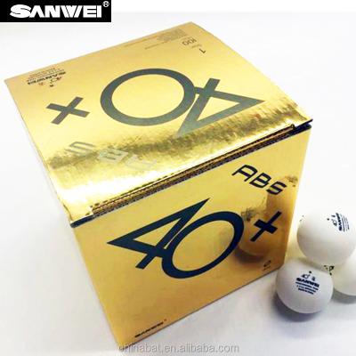 China SANWEI 40+ One Star ABS Sewing Table Tennis Training Ball for sale