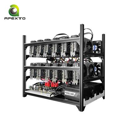 China With Factory Customization Fan 12GPU Fan 12GPU Graphics Card Holder Frame GPU Support 12cm Case Support Fan and Stock Shengyang for sale