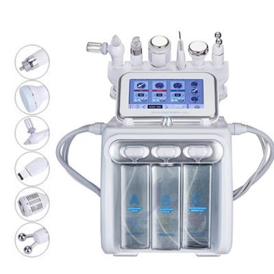 China Best Skin Revitalizer 6 in 1 H2-O2 Facial Machine Deep Cleansing Facial Machine Oxygen Beauty Machine Factory Price for sale