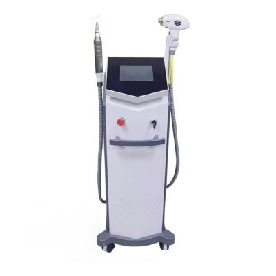 China Dye removal 808nm diode laser ND yag laser machine 2in1 laser remove hair whitening skin tattoo removal equipment for sale