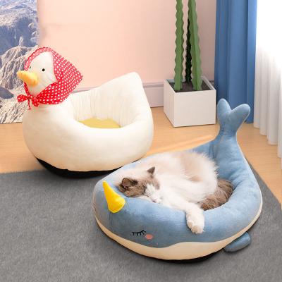 China Viable Cat House Four Seasons Celebrity Cat Bed Winter Kennel Universal Net Warm Small Dog House Partially Enclosed Pet Supplies for sale