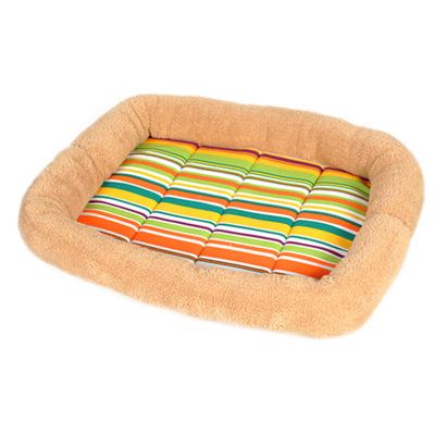 China Wholesale Price Warm and Brightly Colored Nice Breathable Pet Nest and Cozy Colorful Stripes Pet Mat for sale