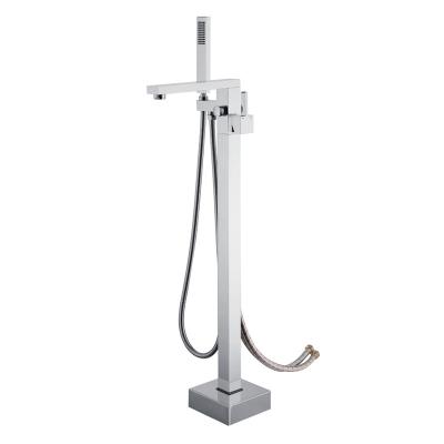 China Without Slide Bar Fapully Tub Shower Floor Freestanding Faucets and Shower Faucet Set, Floor Stand Tub Faucet for sale