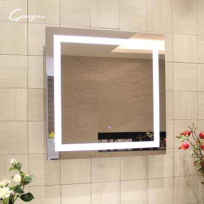 China Cpingao Contemporary Decorative Wall Mount Bathroom Decorative Mirror With Light for sale