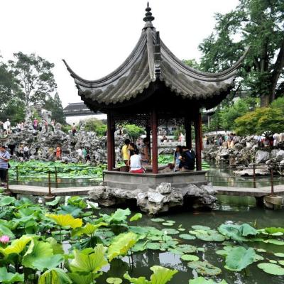 China Garden Decoration Asian Classic Chinese Style Wooden Garden Gazebo for sale