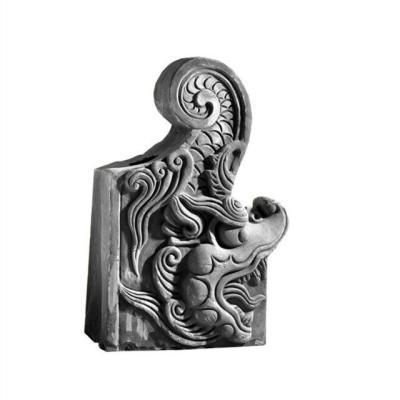 China Traditional Antique Unglazed Chinese Concrete Roof Tiles Mold With Dragon Head for sale