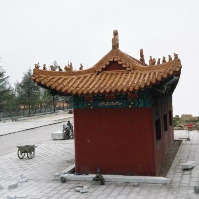 China Traditional Chinese Style Roof Colored Glazed Tiles For Temple for sale