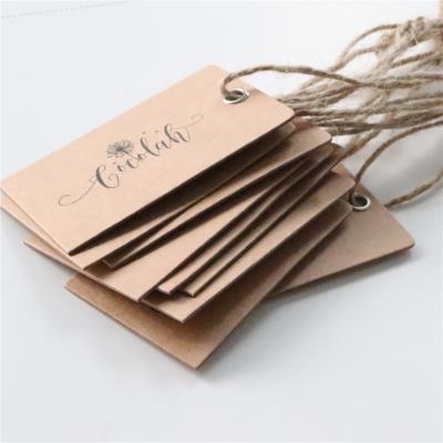 China Sustainable Custom Eco-Friendly Recycle Price Tag Label Kraft Paper Swing Tag With String for sale