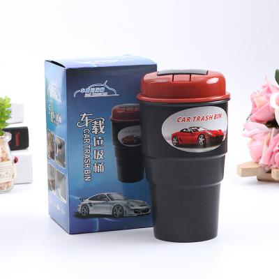 China Sustainable Hot Sale Customized Small Type Outdoor Pressing Plastic Car Trash Cans for sale