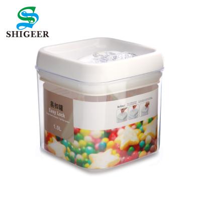 China Custom Small Size Square Type 1000ML Airtight Plastic Food Freshness Preservation Hot Selling Storage Container for sale