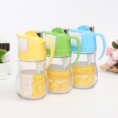 China 600ml Viable Glass Quantitative Oil Jar / Measure Oiler / Glass Oil Box for sale