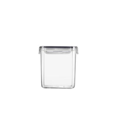 China Hot Sale Microwave Safe Airtight Box 1.6L Rectangle Freshness Preservation Plastic Food Container for sale