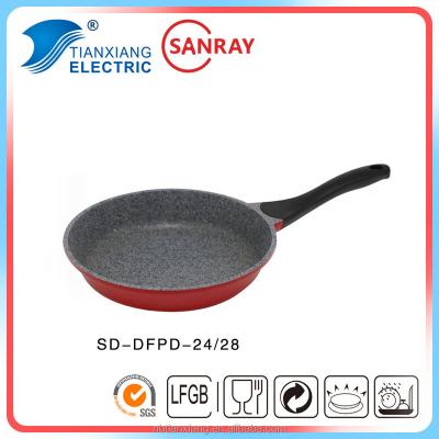 China Sustainable design non-stick European fry pans and milk pans with silicon handle for sale