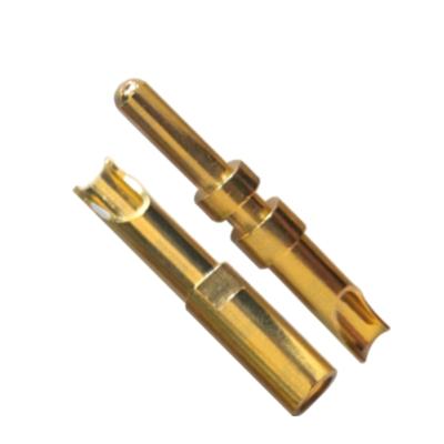 China Printed Board Pins Power Connector Circular Connector Accessories Electrical Brass Pin Connection For Power Caonnector for sale