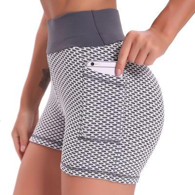 China New Design Breathable Summer Amazon Waist Gym Sports Yoga Top Shorts With Pocket Ladies Yoga Shorts for sale