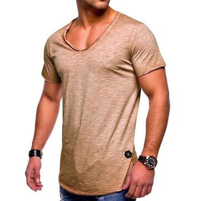 China New Design QUICK DRY US Size Fashion Amazon Solid O-Neck Sport Use Men's Smart Casual T-Shirt for sale