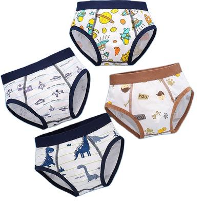 China Breathable High Quality Pure Cotton Soft Cute Cartoon Printing Children Underwear Kids Boys Briefs for sale