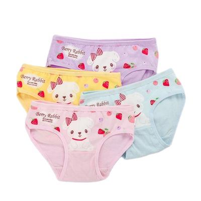 China Breathable Made In China High Quality Lovely Cartoon Printing Pure Cotton Children Underwear Girls Briefs for sale