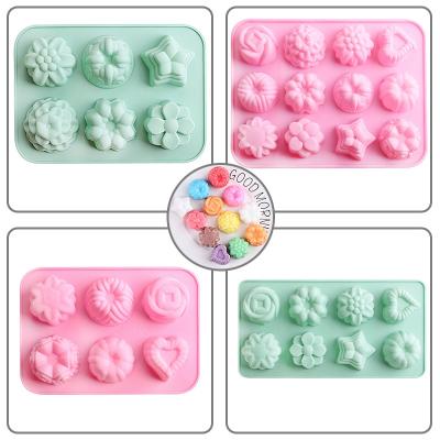 China Cake Mold Jelly Chocolate Mold 12Even Freeze Cake Silicone Molddiy Ice Tray for sale