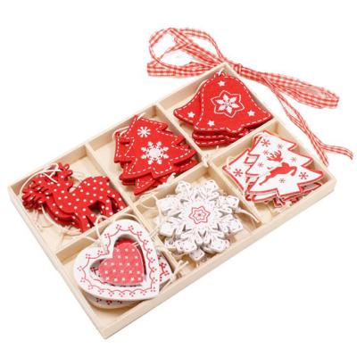 China Creative Chip Wooden Box Set Christmas Tree Decoration Wooden Christmas Tree Decoration 21144 Pendant for sale