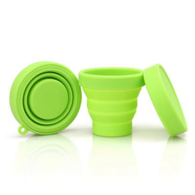 China Sustainable 21161 Candy Color Outdoor Sports Travel Silicone Folding Cup Telescopic Cup for sale