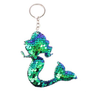 China 21135 Sequine Small Sequined Double Sided Mermaid Car Head Chain Pendant for sale