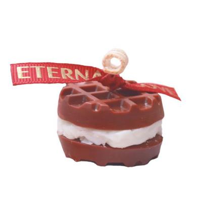 China 2193 Birthdays 2193 Central Institute of Statistics Soy Wax Waffle Shape Christmas Candle Souvenir Gift for sale