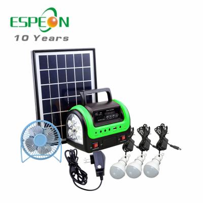 China Newest DC Home Solar Home System Portable Solar Lighting Kits For Africa Radio MP3 Fan For Option for sale