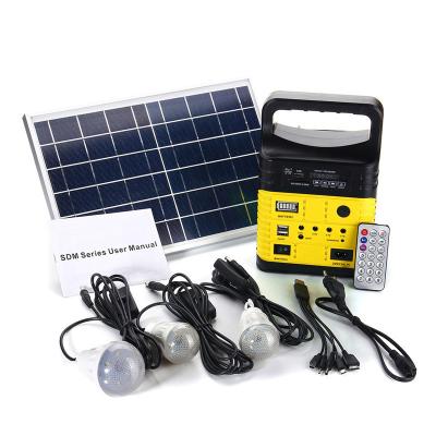 China Home LED Solar Home System And Solar Camping Light With Radio Player for sale