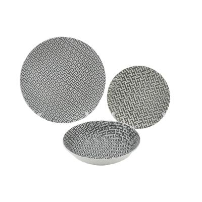 중국 Durable Printing 12 Pcs Ceramic Pad Plates Sets Dinnerware Porcelain Dinner Set Porcelain Dinnerware Set Luxury 판매용