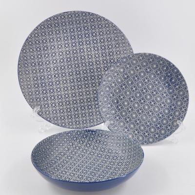 China Viable Porcelain Dinnerware Sets Porcelain Dinnerware Set Blue Dinnerware Dinnerware for sale