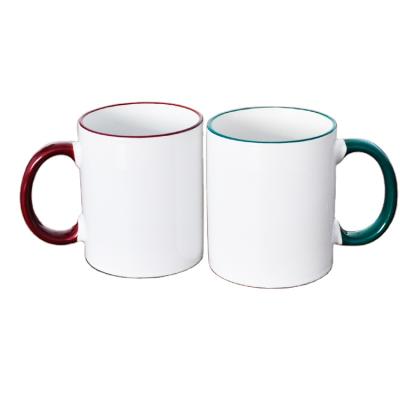 China Viable Colored Ceramic Mugs Coffee Mugs Travel Mug Rim And Handle Mugs for sale