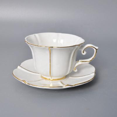 China Stored Espresso Cup Ceramic Cups With Saucers Cappuccino Ceramic Cup And Saucer for sale