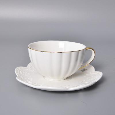 China Stored Espresso Cup Ceramic Cups With Saucers Cappuccino Ceramic Cup And Saucer for sale