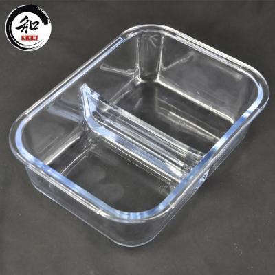 China Eco Friendly Microwavable Portable Lid Lock Meal Prep Storage Glass Airtight Food Container for sale