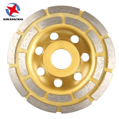 China 150mm 180mm 100/115/125/150/180/230mm Double Row Diamond Grinding Wheel Disc for sale