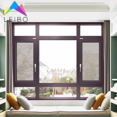 China CHEAP SWING CURTAIN WINDOW WITH THERMAL CUT CURTAIN WINDOW WITH NET FRAME ALUMINUM WINDOW for sale